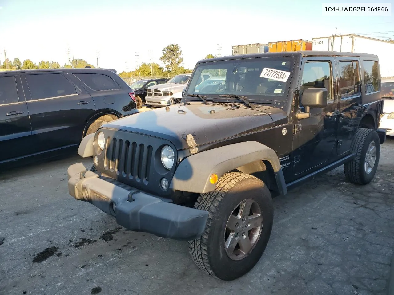 2015 Jeep Wrangler Unlimited Sport VIN: 1C4HJWDG2FL664866 Lot: 74772534