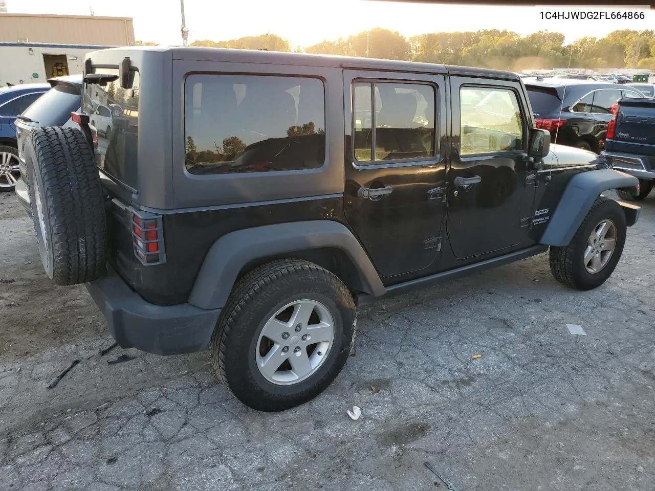 2015 Jeep Wrangler Unlimited Sport VIN: 1C4HJWDG2FL664866 Lot: 74772534