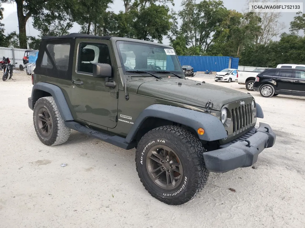 2015 Jeep Wrangler Sport VIN: 1C4AJWAG8FL752133 Lot: 74807364