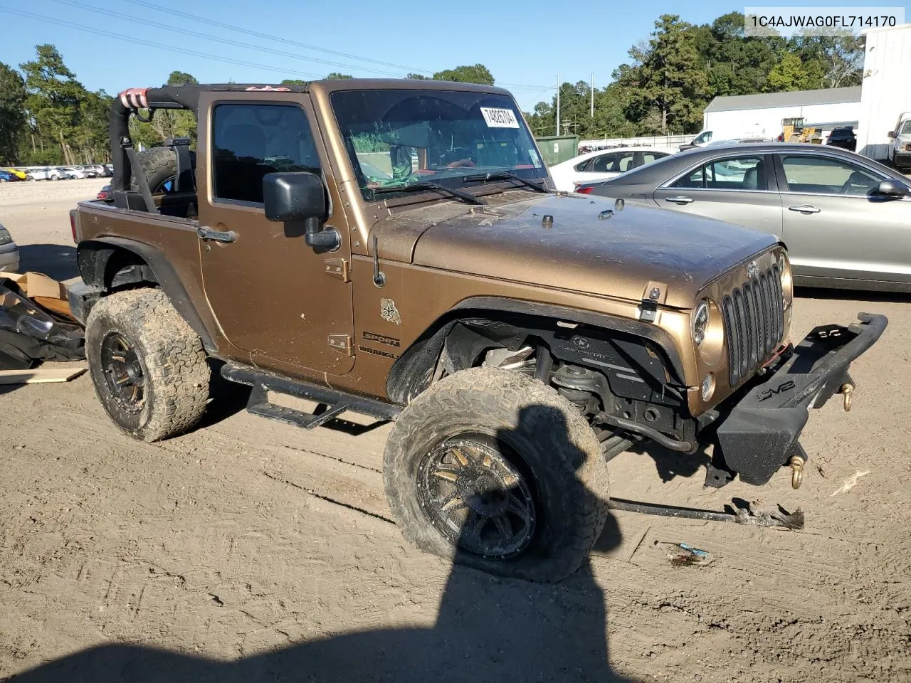 2015 Jeep Wrangler Sport VIN: 1C4AJWAG0FL714170 Lot: 74826704