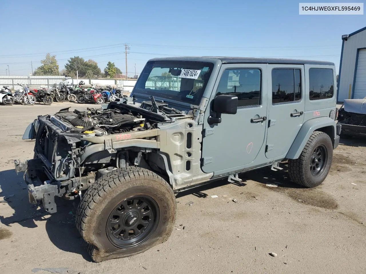 2015 Jeep Wrangler Unlimited Sahara VIN: 1C4HJWEGXFL595469 Lot: 74861624