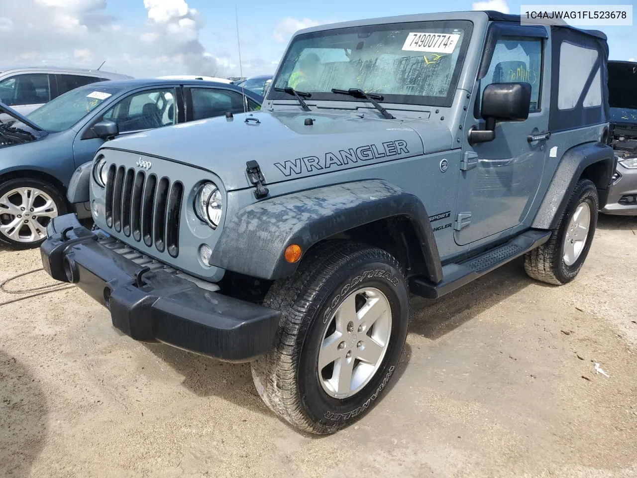 2015 Jeep Wrangler Sport VIN: 1C4AJWAG1FL523678 Lot: 74900774