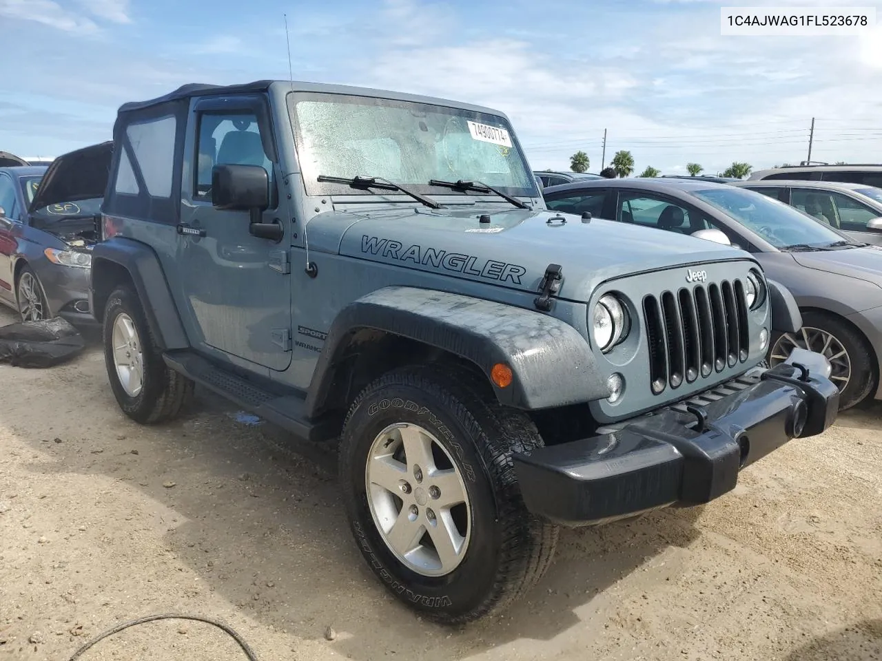 2015 Jeep Wrangler Sport VIN: 1C4AJWAG1FL523678 Lot: 74900774