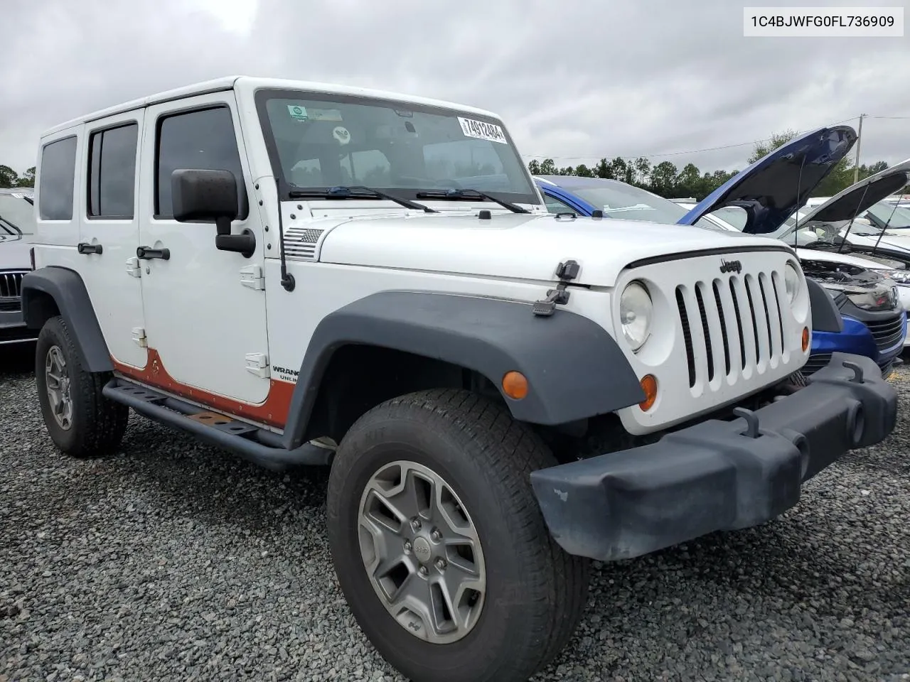 2015 Jeep Wrangler Unlimited Rubicon VIN: 1C4BJWFG0FL736909 Lot: 74912484