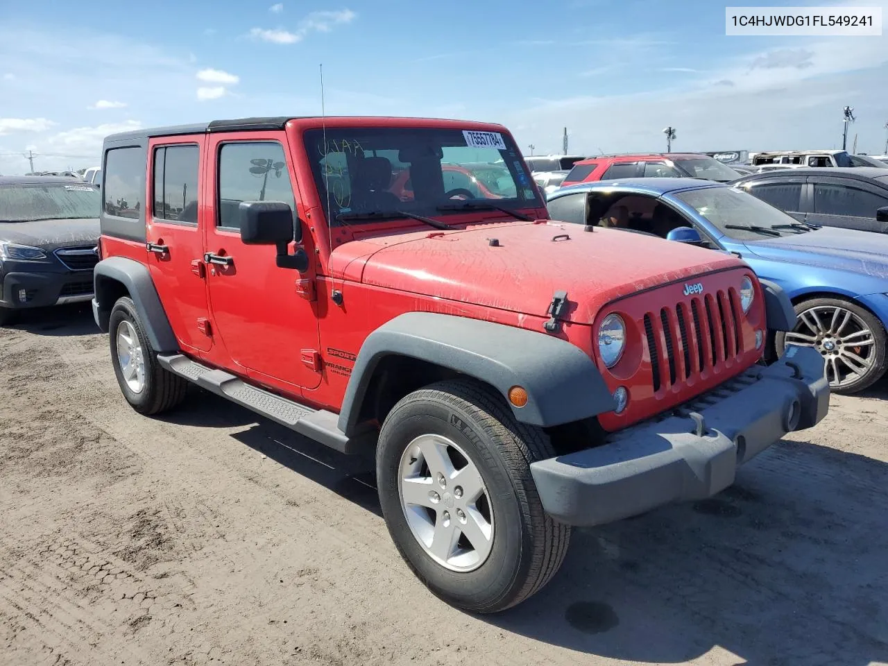 2015 Jeep Wrangler Unlimited Sport VIN: 1C4HJWDG1FL549241 Lot: 75557784