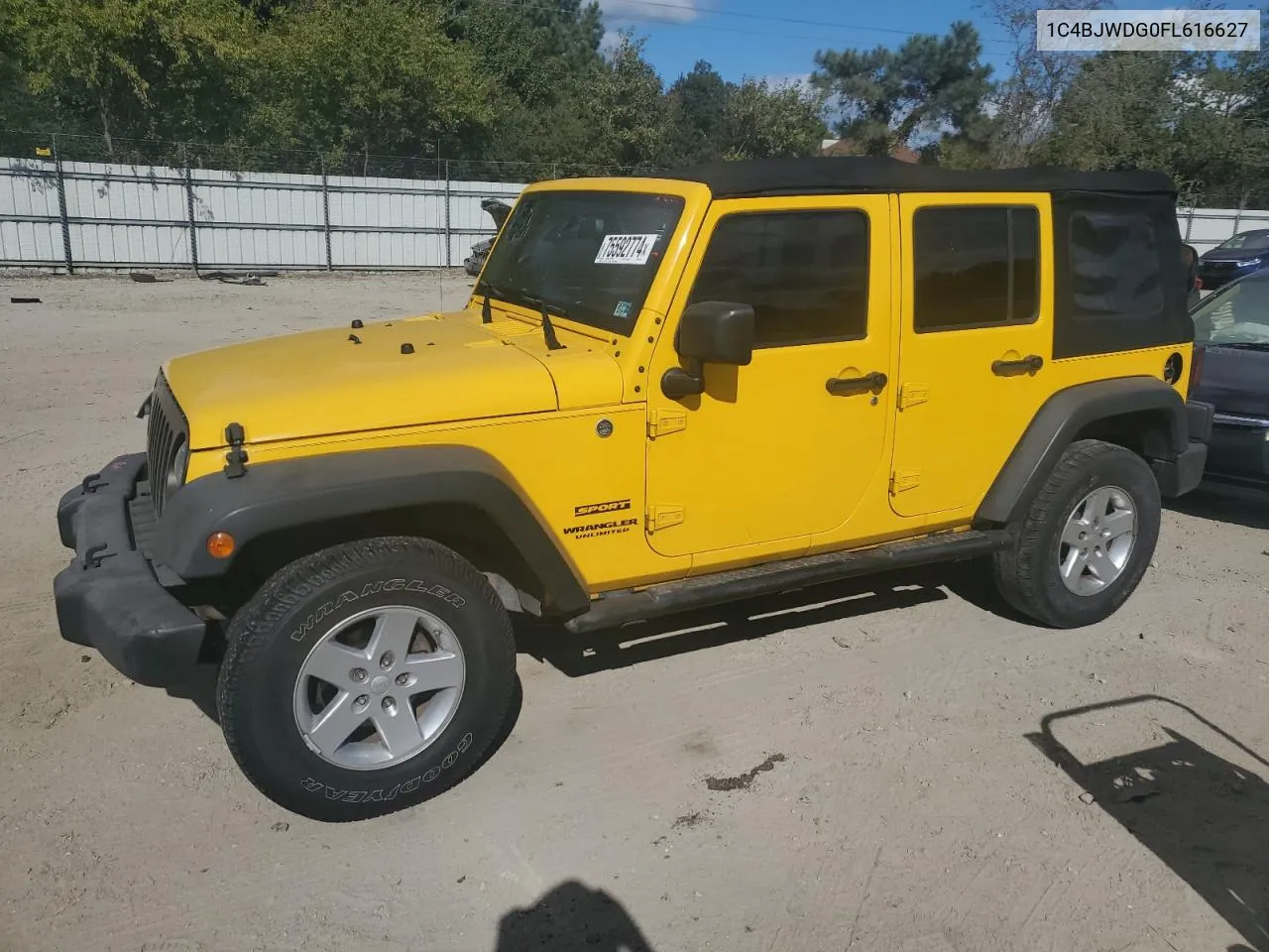 2015 Jeep Wrangler Unlimited Sport VIN: 1C4BJWDG0FL616627 Lot: 75592774