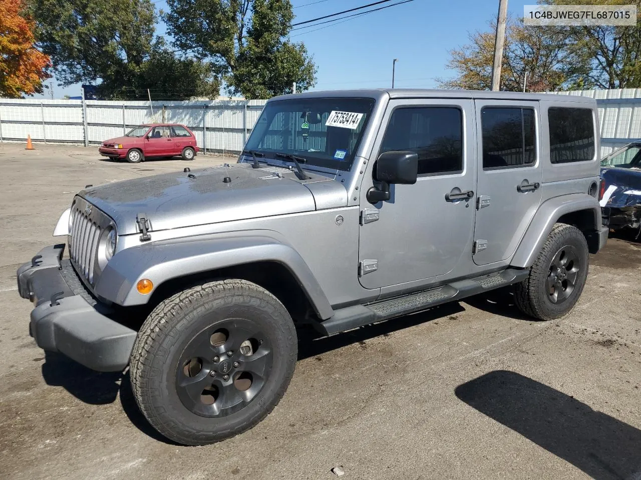 2015 Jeep Wrangler Unlimited Sahara VIN: 1C4BJWEG7FL687015 Lot: 75753414