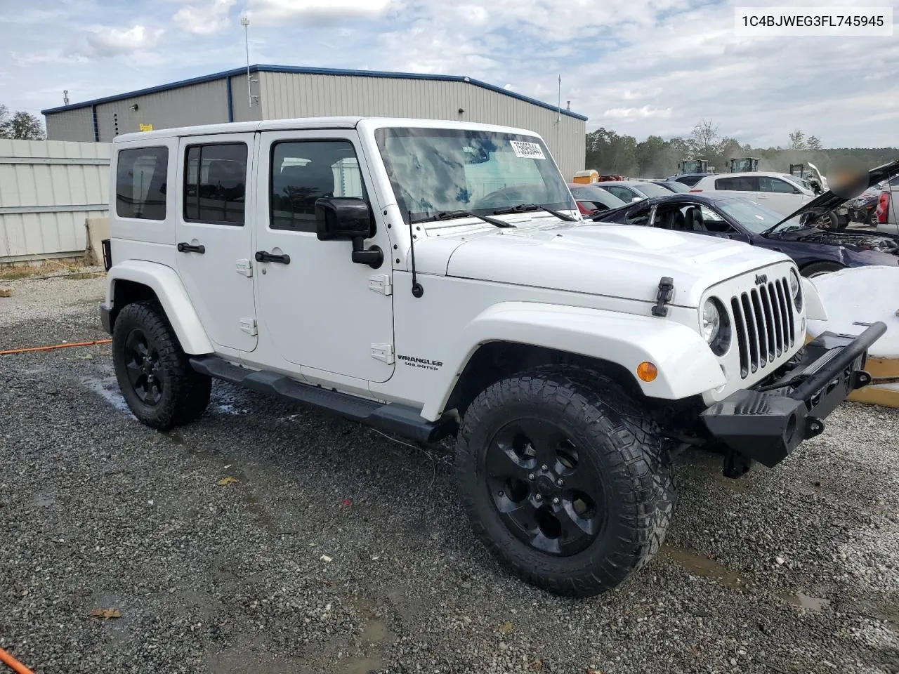 2015 Jeep Wrangler Unlimited Sahara VIN: 1C4BJWEG3FL745945 Lot: 75895044