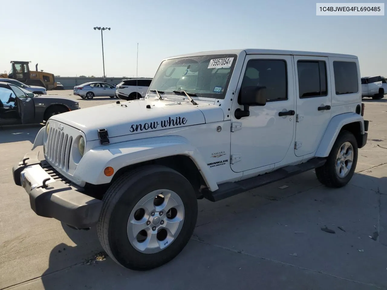 2015 Jeep Wrangler Unlimited Sahara VIN: 1C4BJWEG4FL690485 Lot: 75957054