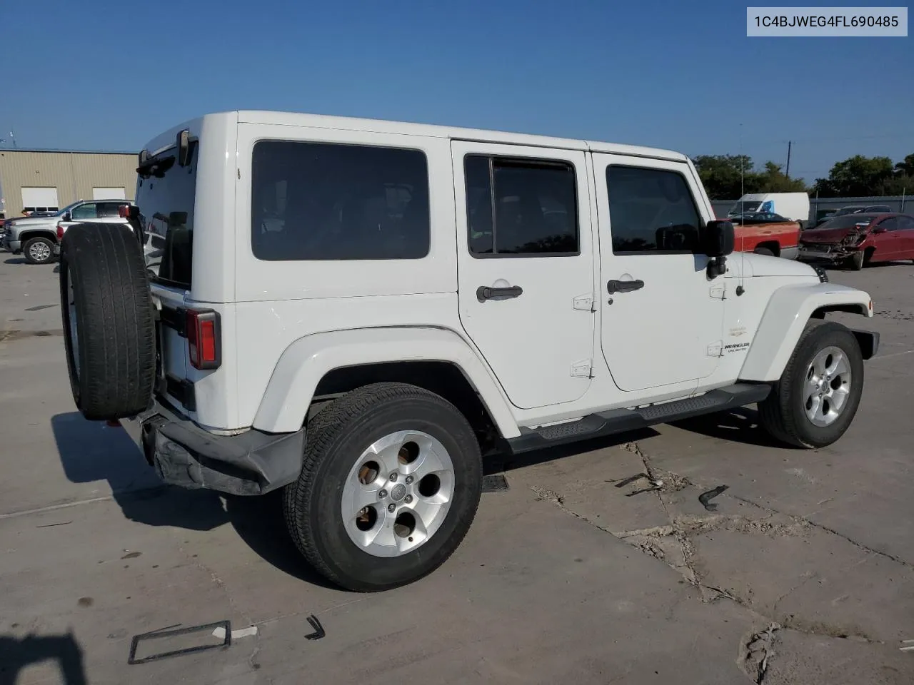 2015 Jeep Wrangler Unlimited Sahara VIN: 1C4BJWEG4FL690485 Lot: 75957054