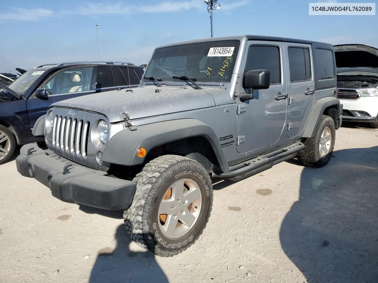 2015 Jeep Wrangler Unlimited Sport VIN: 1C4BJWDG4FL762089 Lot: 76143954