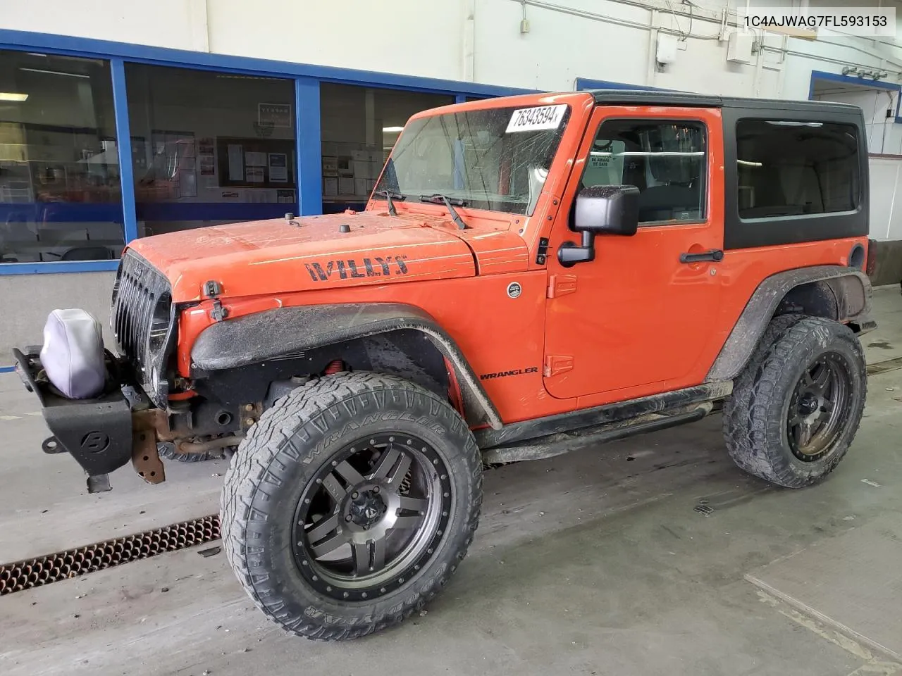 2015 Jeep Wrangler Sport VIN: 1C4AJWAG7FL593153 Lot: 76343594