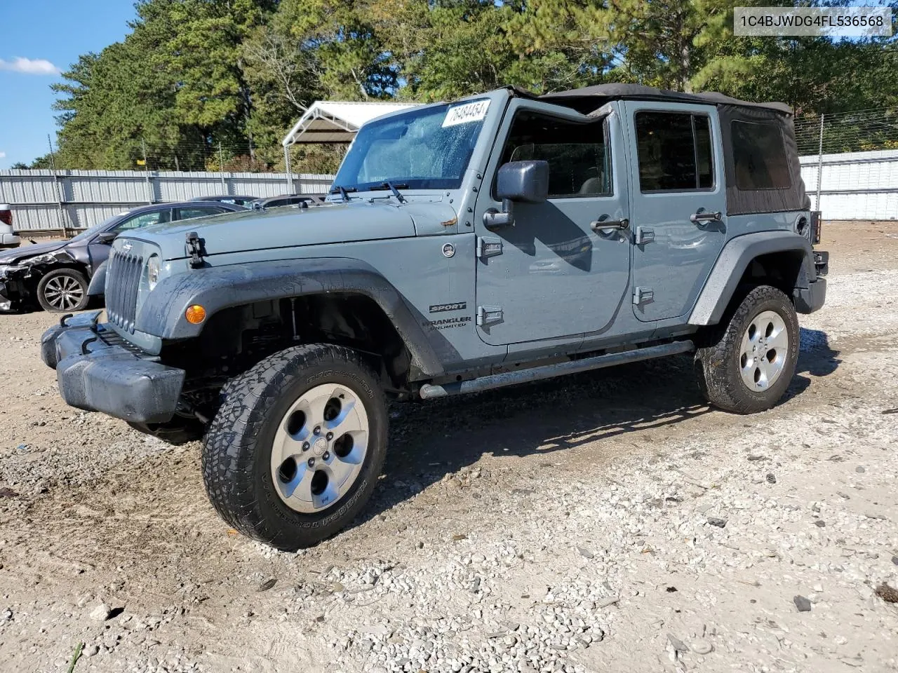 2015 Jeep Wrangler Unlimited Sport VIN: 1C4BJWDG4FL536568 Lot: 76484454