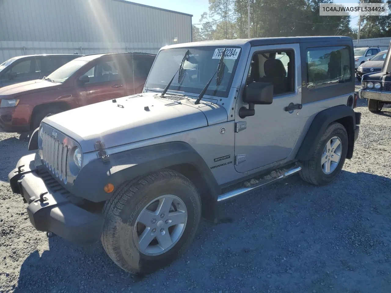 2015 Jeep Wrangler Sport VIN: 1C4AJWAG5FL534425 Lot: 76583284