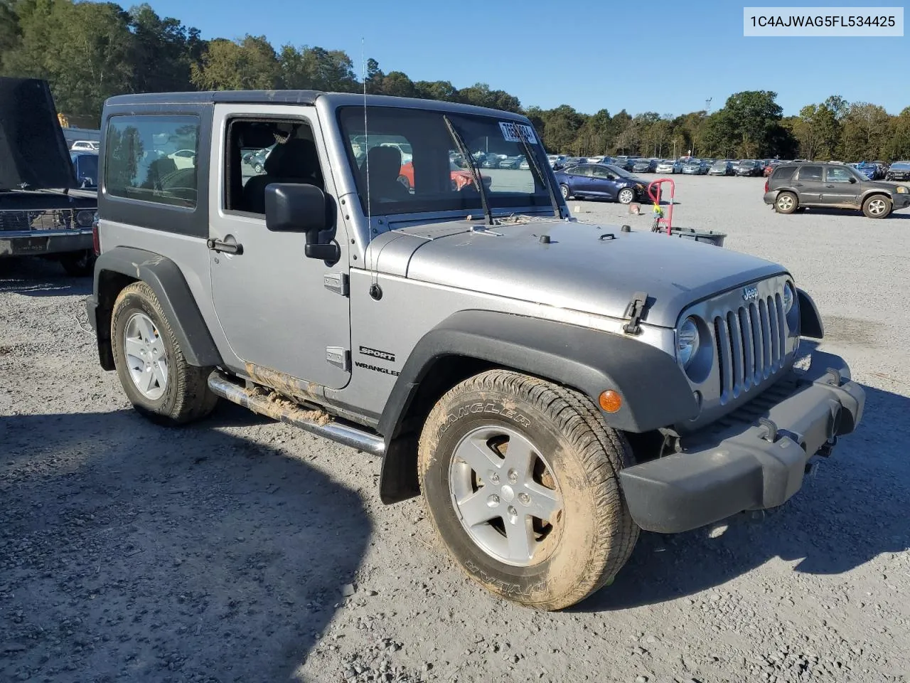 2015 Jeep Wrangler Sport VIN: 1C4AJWAG5FL534425 Lot: 76583284