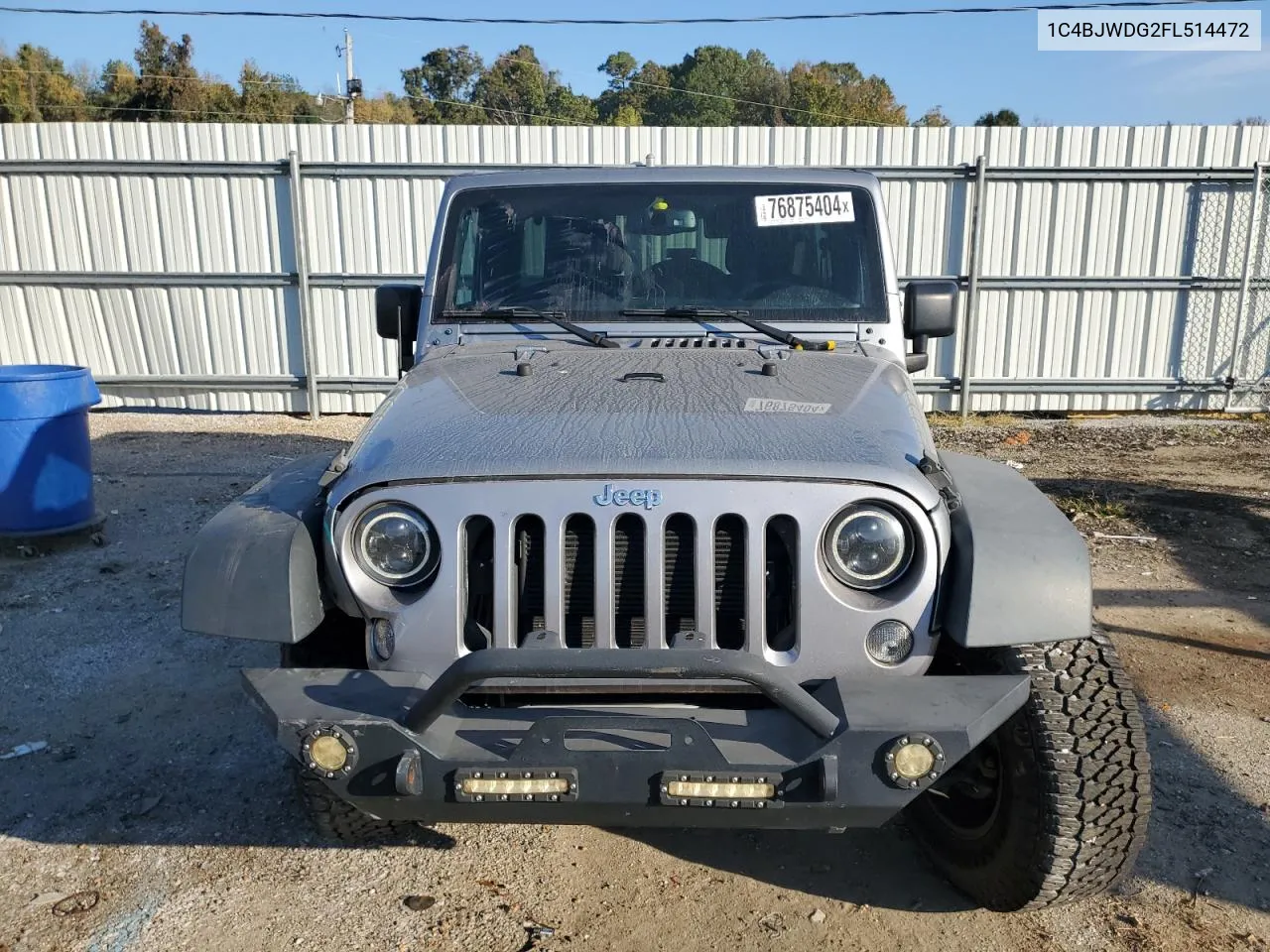 2015 Jeep Wrangler Unlimited Sport VIN: 1C4BJWDG2FL514472 Lot: 76875404