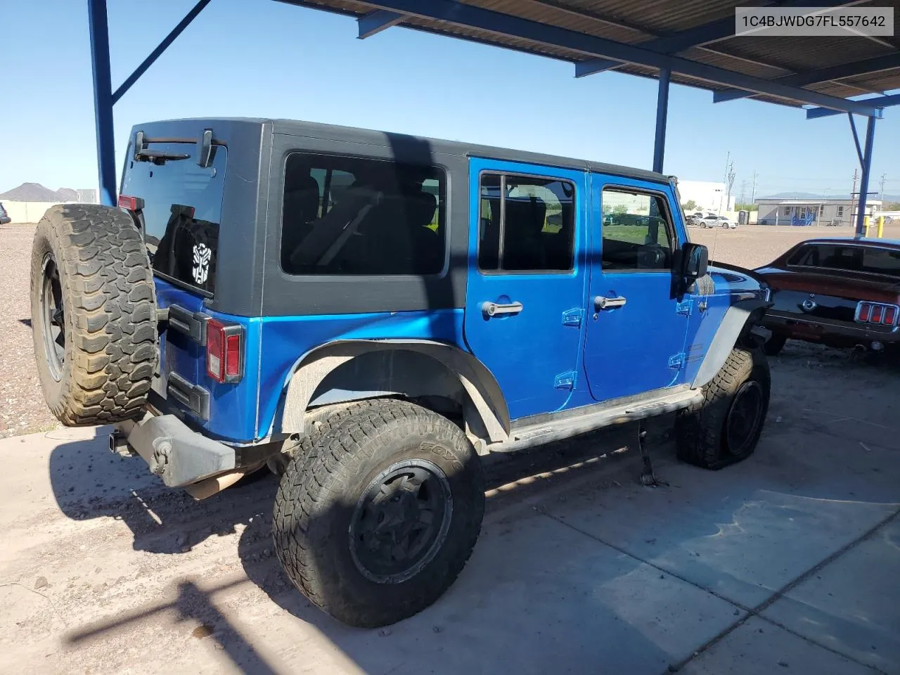 2015 Jeep Wrangler Unlimited Sport VIN: 1C4BJWDG7FL557642 Lot: 77205044