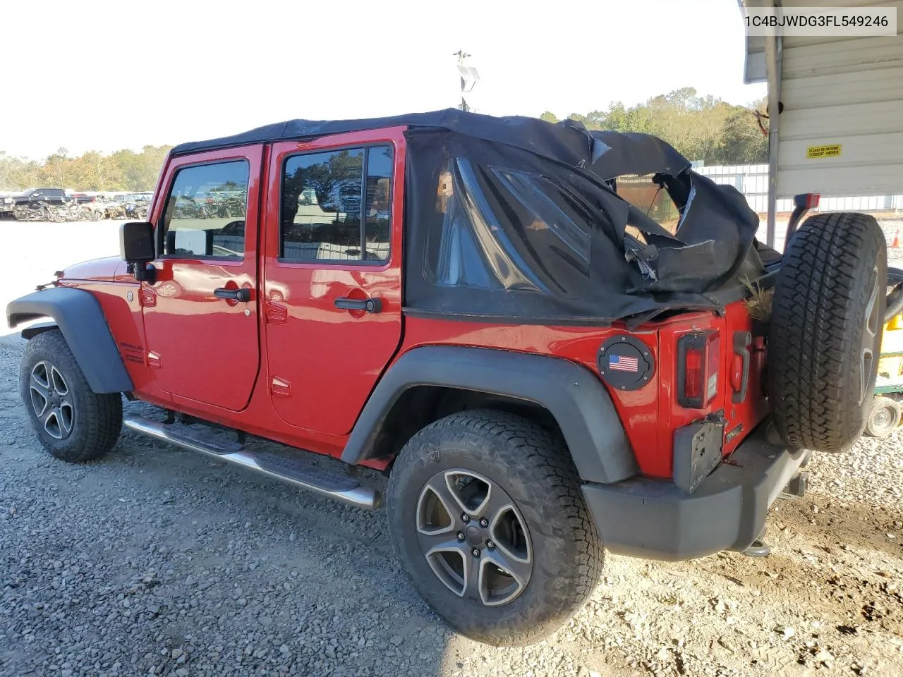 2015 Jeep Wrangler Unlimited Sport VIN: 1C4BJWDG3FL549246 Lot: 77315354