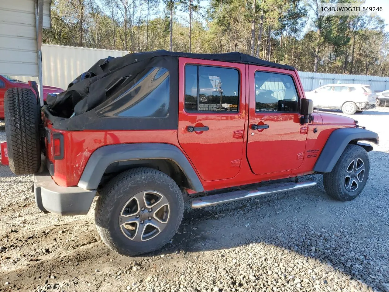 2015 Jeep Wrangler Unlimited Sport VIN: 1C4BJWDG3FL549246 Lot: 77315354