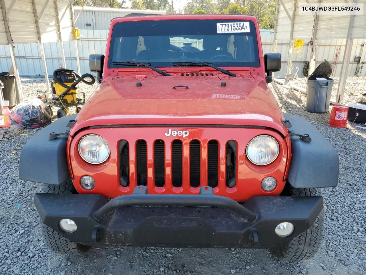 2015 Jeep Wrangler Unlimited Sport VIN: 1C4BJWDG3FL549246 Lot: 77315354