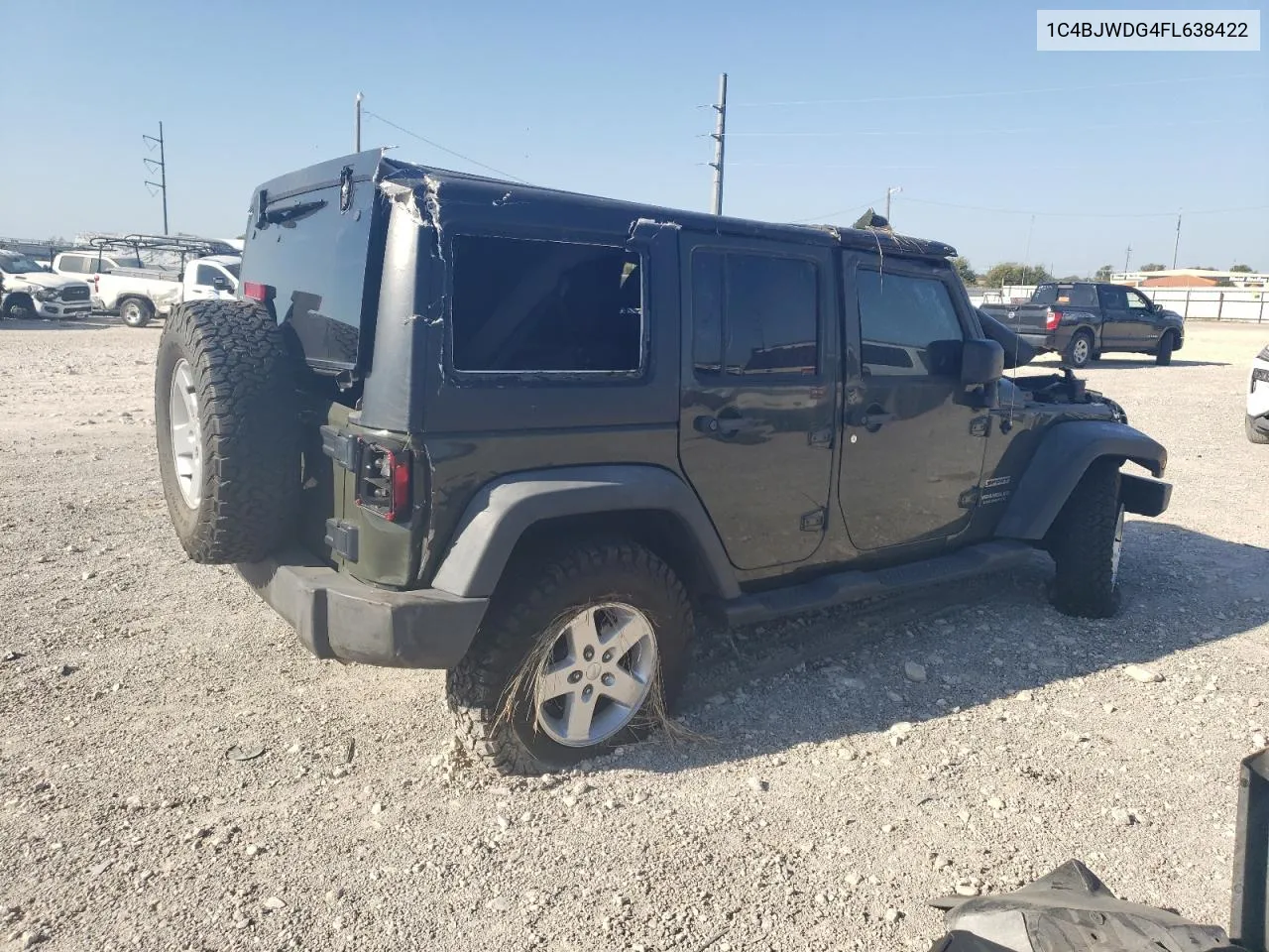 2015 Jeep Wrangler Unlimited Sport VIN: 1C4BJWDG4FL638422 Lot: 77359384