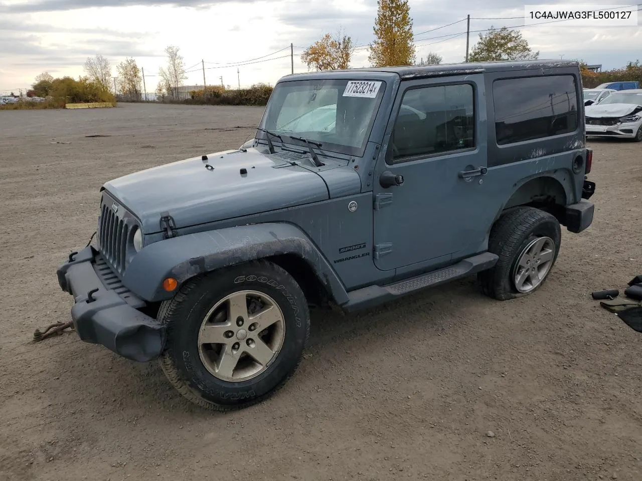 2015 Jeep Wrangler Sport VIN: 1C4AJWAG3FL500127 Lot: 77523214