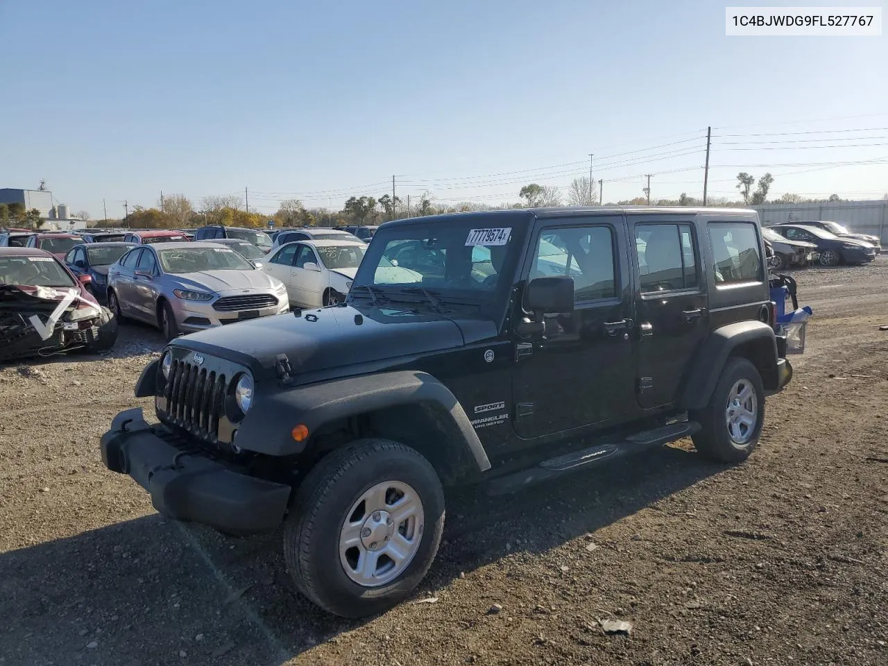 2015 Jeep Wrangler Unlimited Sport VIN: 1C4BJWDG9FL527767 Lot: 77779574