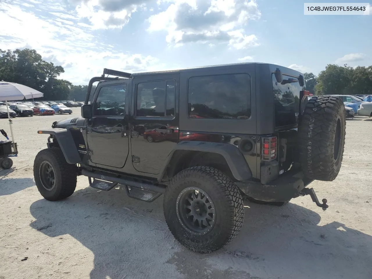 2015 Jeep Wrangler Unlimited Sahara VIN: 1C4BJWEG7FL554643 Lot: 78072284