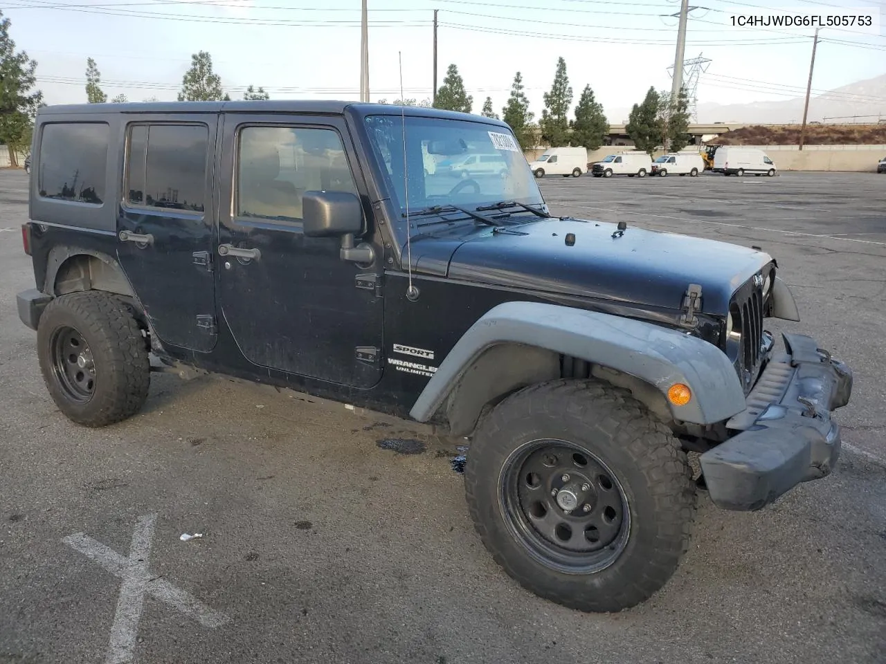 2015 Jeep Wrangler Unlimited Sport VIN: 1C4HJWDG6FL505753 Lot: 78213884