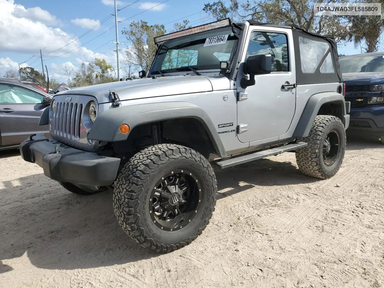 2015 Jeep Wrangler Sport VIN: 1C4AJWAG3FL585809 Lot: 78313664