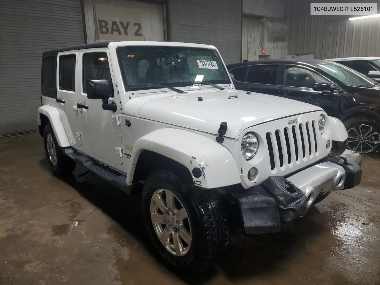 2015 Jeep Wrangler Unlimited Sahara VIN: 1C4BJWEG7FL526101 Lot: 78377884