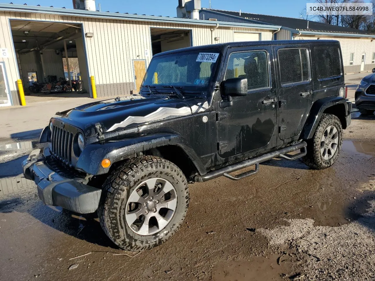 2015 Jeep Wrangler Unlimited Sahara VIN: 1C4BJWEG7FL584998 Lot: 78873394