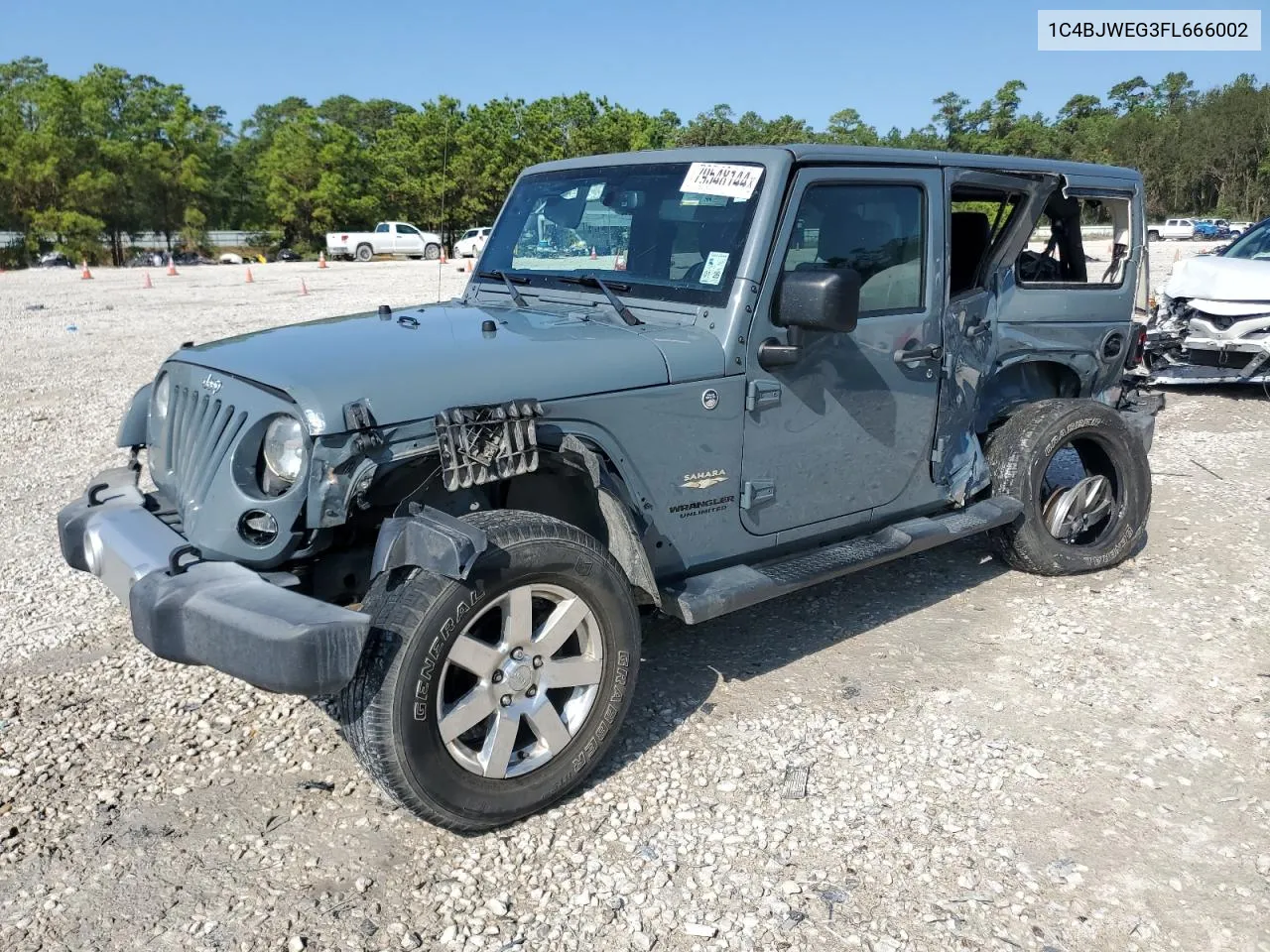 2015 Jeep Wrangler Unlimited Sahara VIN: 1C4BJWEG3FL666002 Lot: 79548144