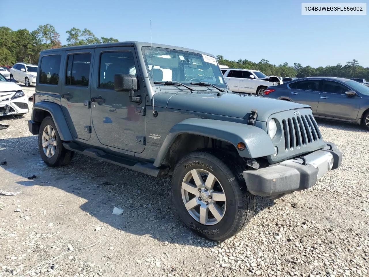 2015 Jeep Wrangler Unlimited Sahara VIN: 1C4BJWEG3FL666002 Lot: 79548144