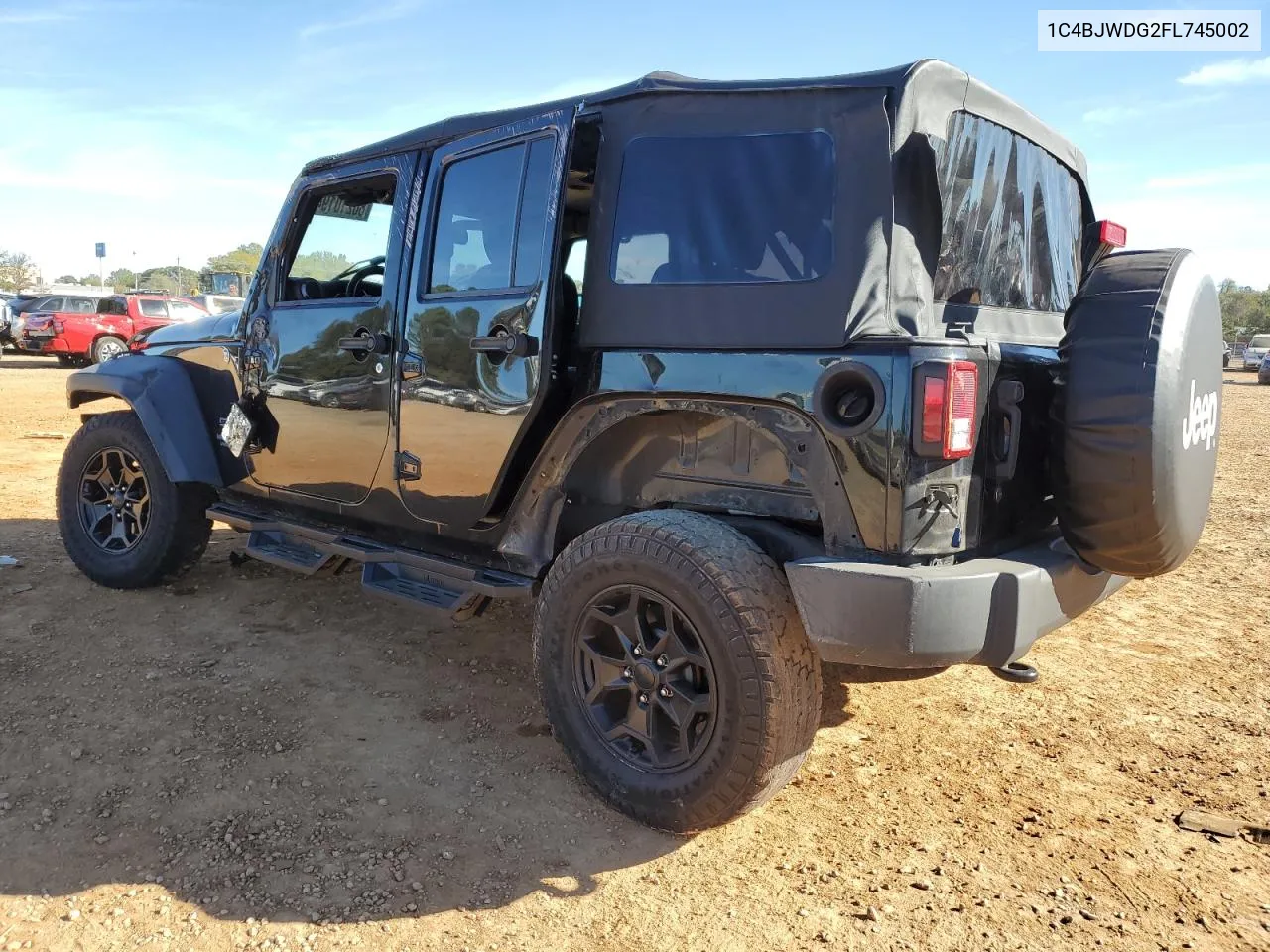 2015 Jeep Wrangler Unlimited Sport VIN: 1C4BJWDG2FL745002 Lot: 80210194