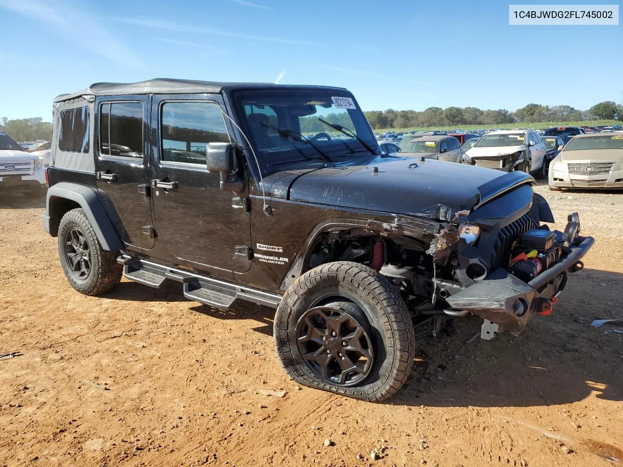 2015 Jeep Wrangler Unlimited Sport VIN: 1C4BJWDG2FL745002 Lot: 80210194