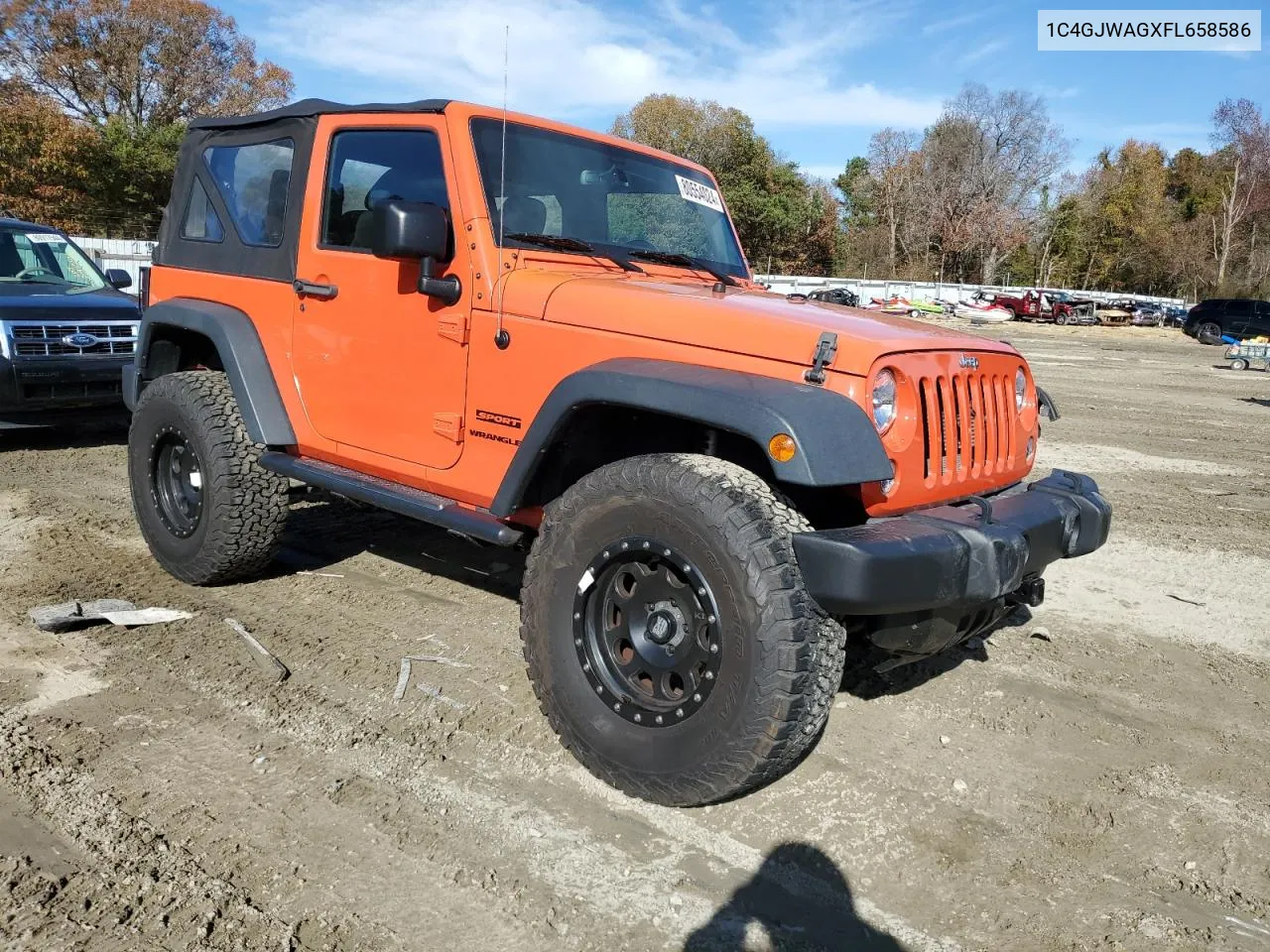 2015 Jeep Wrangler Sport VIN: 1C4GJWAGXFL658586 Lot: 80554024