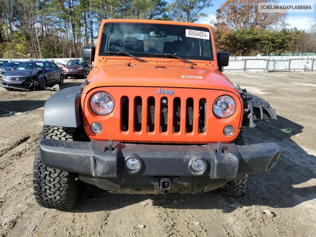 2015 Jeep Wrangler Sport VIN: 1C4GJWAGXFL658586 Lot: 80554024