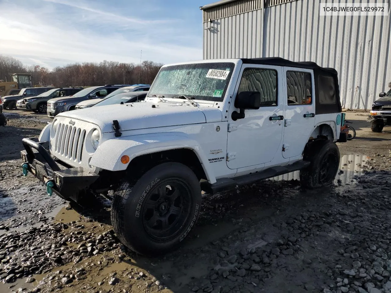 2015 Jeep Wrangler Unlimited Sahara VIN: 1C4BJWEG0FL529972 Lot: 80582984