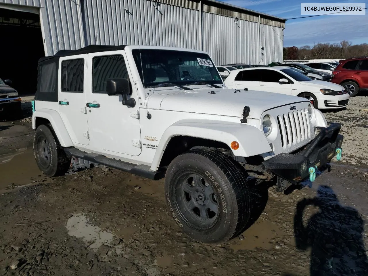 2015 Jeep Wrangler Unlimited Sahara VIN: 1C4BJWEG0FL529972 Lot: 80582984