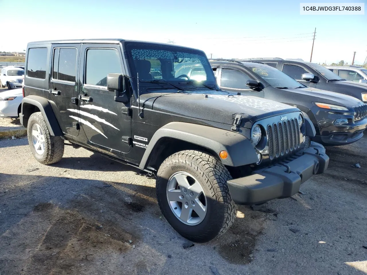 2015 Jeep Wrangler Unlimited Sport VIN: 1C4BJWDG3FL740388 Lot: 80875994