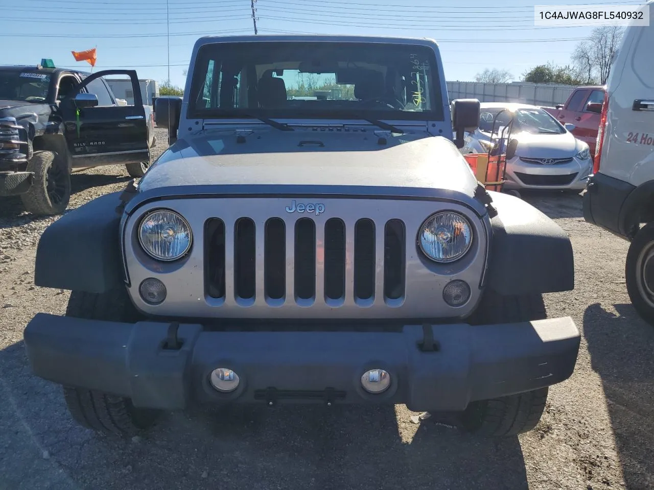 2015 Jeep Wrangler Sport VIN: 1C4AJWAG8FL540932 Lot: 81637864