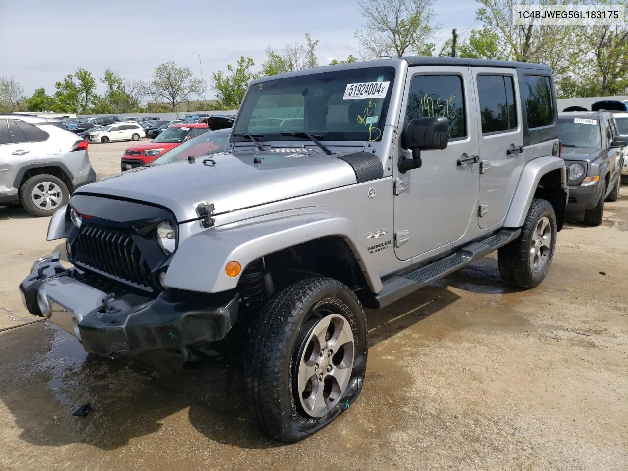 2016 Jeep Wrangler Unlimited Sahara VIN: 1C4BJWEG5GL183175 Lot: 51924004