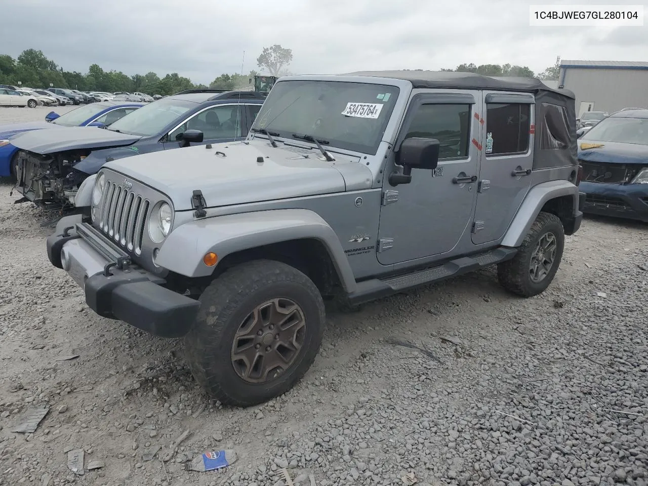 1C4BJWEG7GL280104 2016 Jeep Wrangler Unlimited Sahara