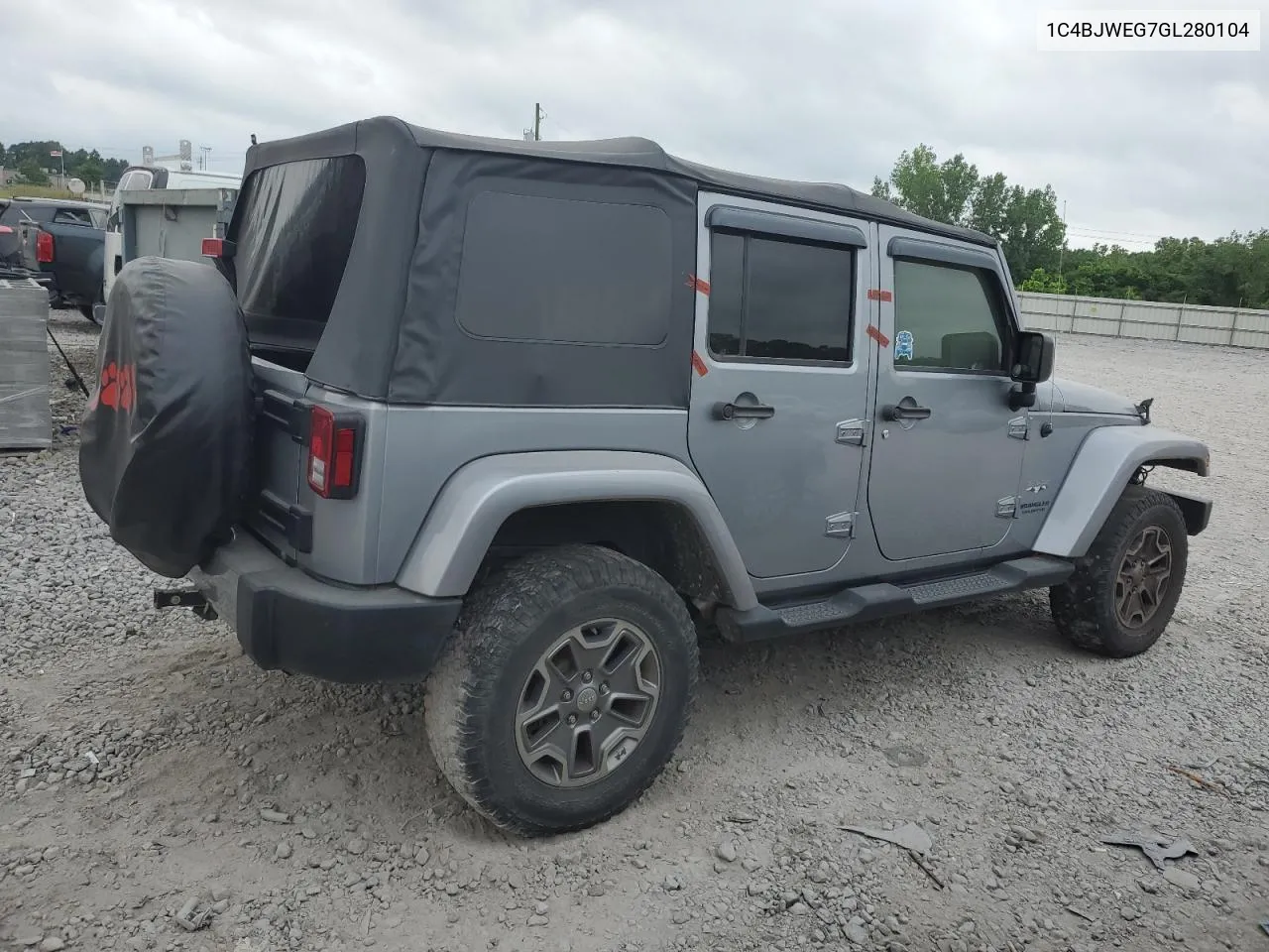 2016 Jeep Wrangler Unlimited Sahara VIN: 1C4BJWEG7GL280104 Lot: 53475764