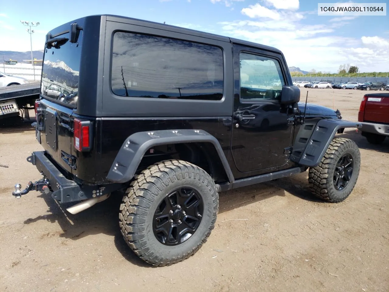 1C4GJWAG3GL110544 2016 Jeep Wrangler Sport