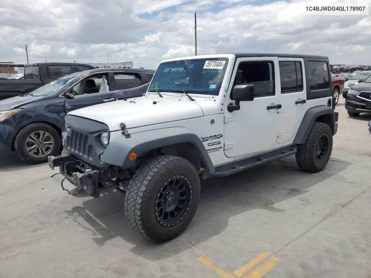 1C4BJWDG4GL178907 2016 Jeep Wrangler Unlimited Sport