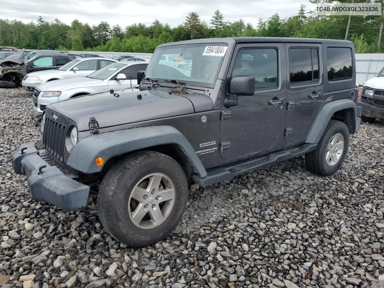 2016 Jeep Wrangler Unlimited Sport VIN: 1C4BJWDGXGL323836 Lot: 59941804