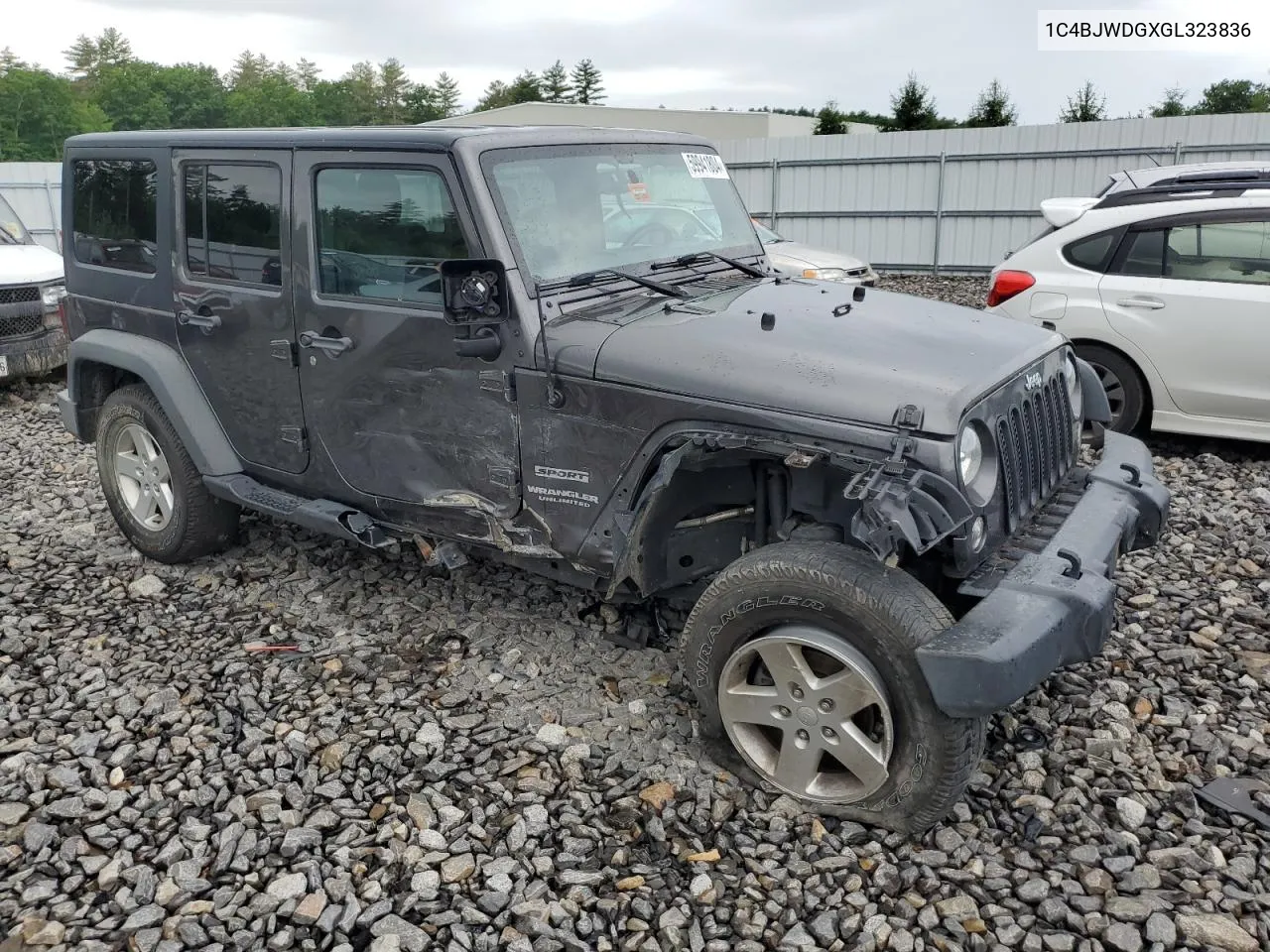 2016 Jeep Wrangler Unlimited Sport VIN: 1C4BJWDGXGL323836 Lot: 59941804