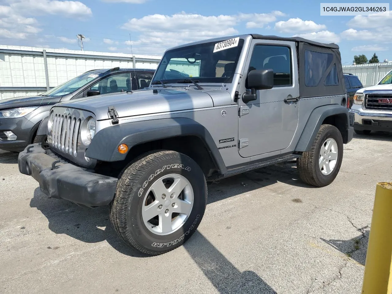 2016 Jeep Wrangler Sport VIN: 1C4GJWAG2GL346263 Lot: 63730904